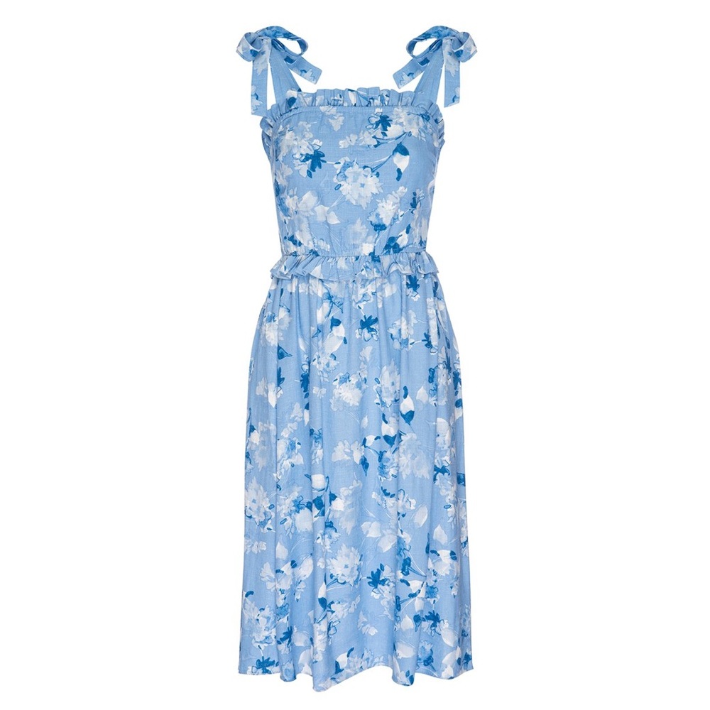 MISA Los Angeles Primrose Dress Blue - Picture 2 of 11